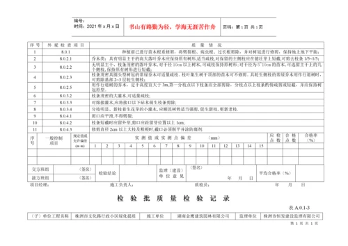小区绿化工程检验批质量检验记录表.docx