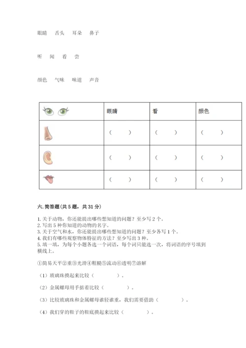 教科版小学科学一年级下册期末测试卷（培优）.docx