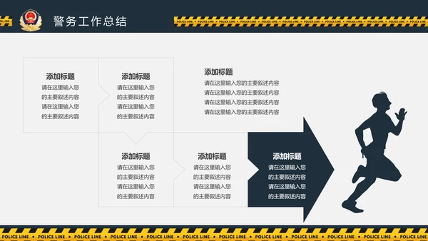 庄严大气公安警察工作总结案件汇报PPT模板