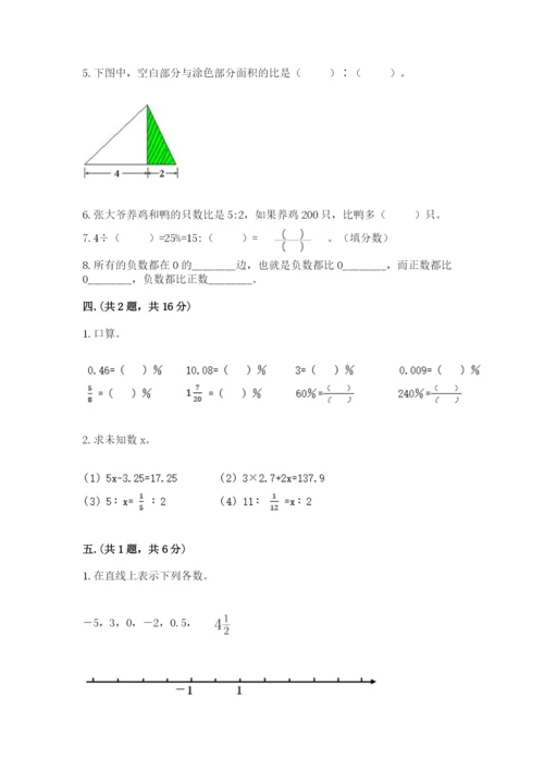 小学六年级数学期末自测题及答案【夺冠系列】.docx