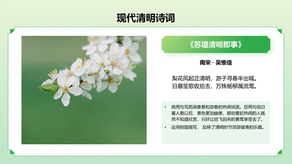 绿色国潮风二十四节气之清明节PPT模板