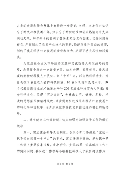 加强知识分子意见.docx