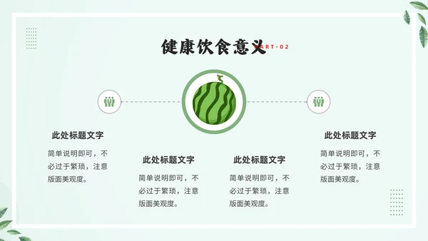 轻食主义素食主义通用PPT模板