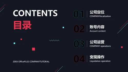 创意深色风自媒体运营教程机构介绍