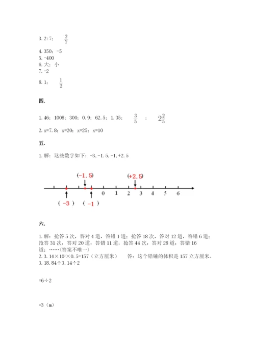 青岛版六年级数学下册期末测试题附答案【轻巧夺冠】.docx