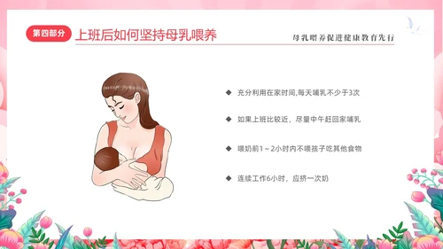 粉色简约展板风8187世界母乳喂养周健康宣传
