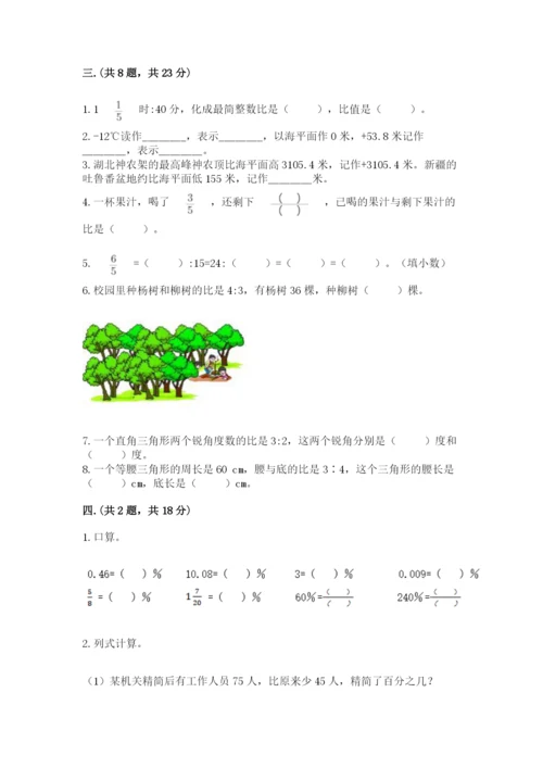 洛阳市小学数学小升初试卷及参考答案（基础题）.docx