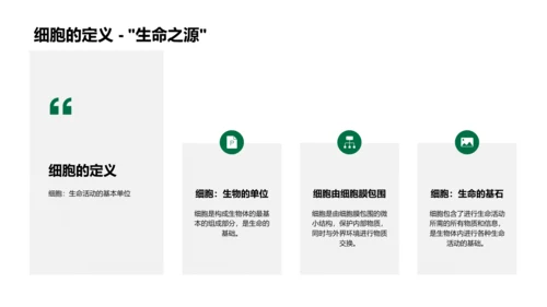 生物课程讲座PPT模板