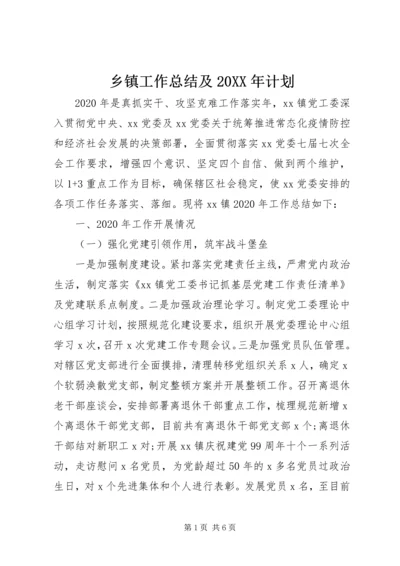 乡镇工作总结及某年计划.docx