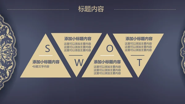 高档欧式复古花纹PPT动态模板