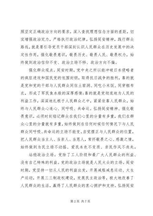 大力弘扬延安精神专题讨论发言稿.docx