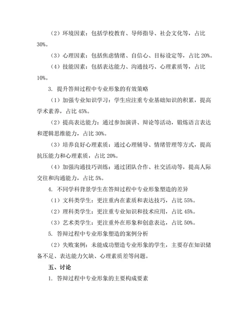 答辩过程中的专业形象塑造