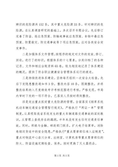 安全生产管理体系建立运行情况汇报 (3).docx