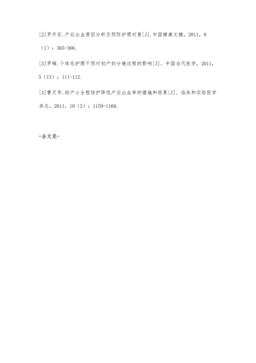 助产护理干预对30例产妇分娩及产后出血的影响.docx