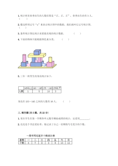 人教版二年级下册数学第一单元-数据收集整理-测试卷含答案【培优B卷】.docx