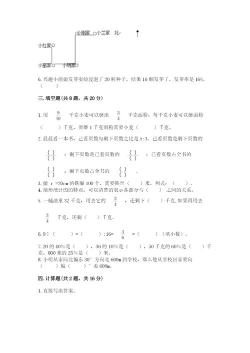 小学六年级数学上册期末卷带答案（培优a卷）.docx