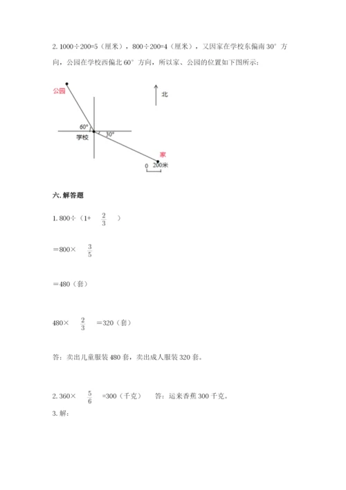 人教版六年级上册数学期中测试卷（考点梳理）.docx