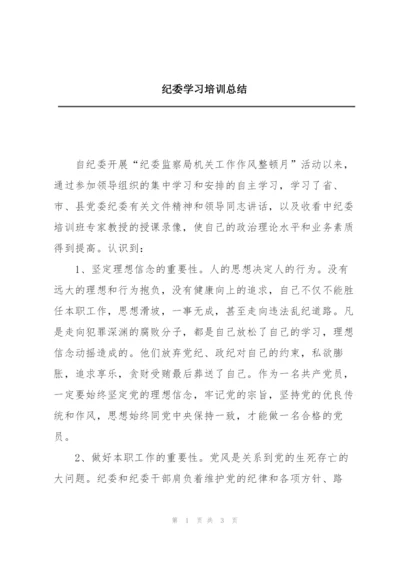 纪委学习培训总结.docx