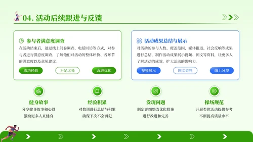 绿色3D风全民健身推广PPT模板