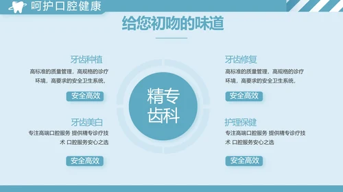 蓝色简约牙科工作总结汇报动态PPT