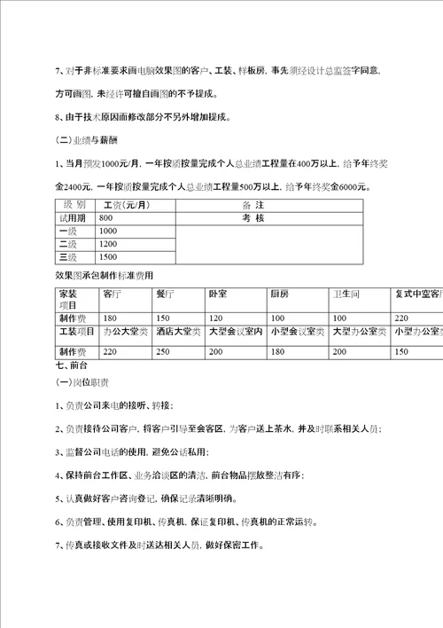 业务部工作管理规定