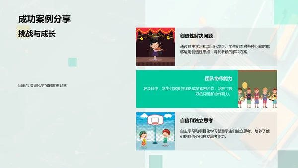 自学与项目学习报告PPT模板