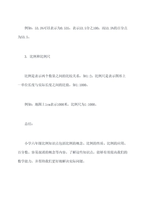 小学六年级比例知识点