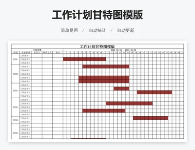 工作计划甘特图模版