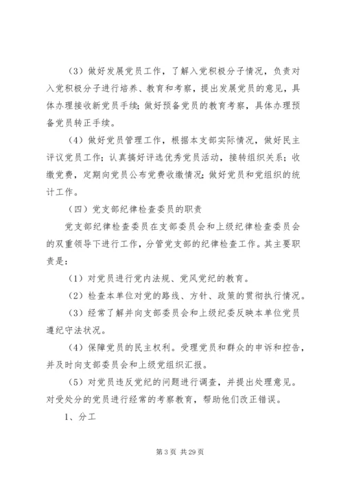 院党支部委员分工方案.docx