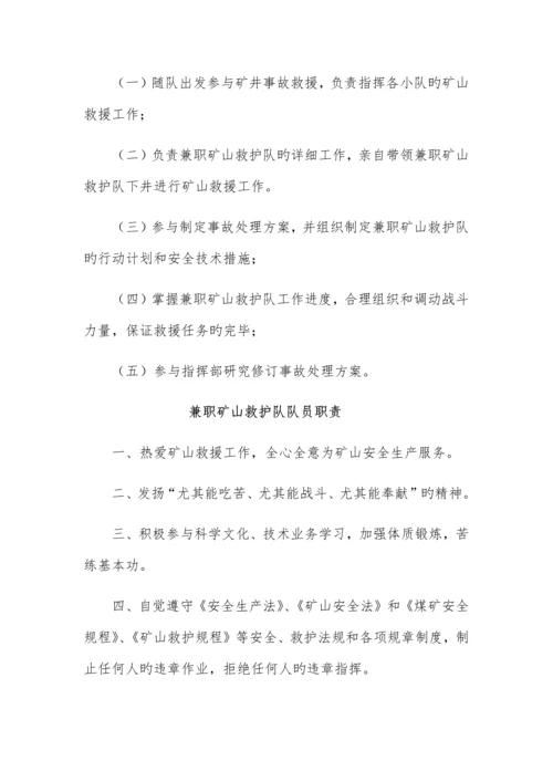 煤矿兼职救护队管理制度.docx