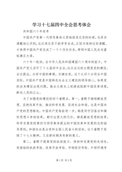 学习十七届四中全会思考体会.docx