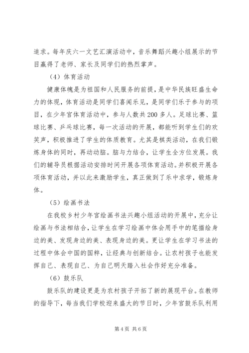 民族小学乡村少年宫开展情况汇报 (3).docx