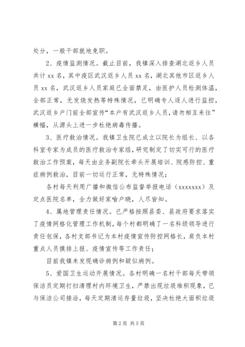 乡镇抗击肺炎疫情阻击战工作情况汇报.docx