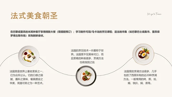 黑灰色简约风法国旅游攻略PPT