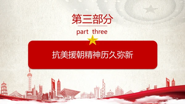 中国人民站起来抗美援朝党史PPT党课