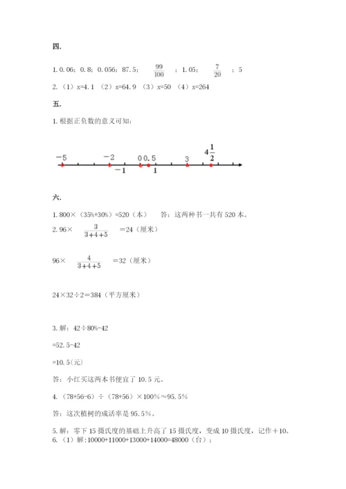 最新人教版小升初数学模拟试卷附参考答案【综合题】.docx