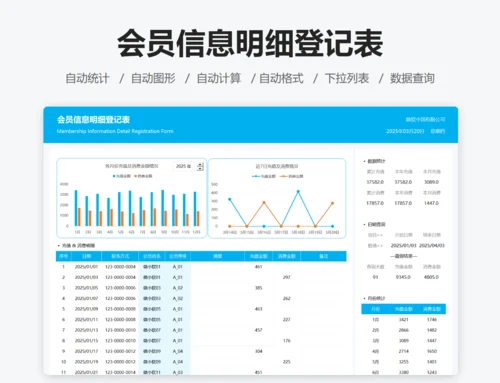 会员信息明细登记表