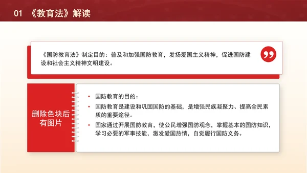 2024中华人民共和国国防教育法全文解读学习PPT课件