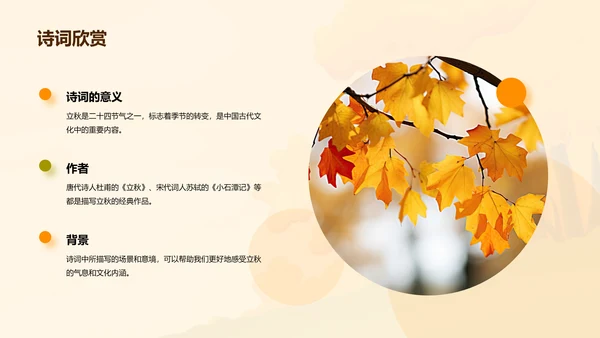 橙色插画小学生立秋课题培训课件PPT模板