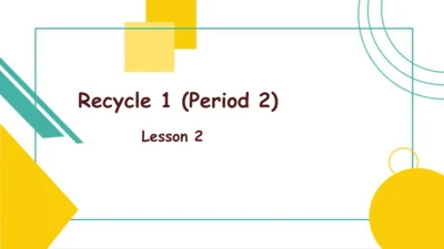 人教PEP版英语四年级上册Recycle 1 Lesson 2 课件(共15张PPT)