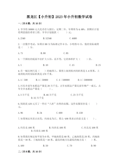 黑龙江【小升初】2023年小升初数学试卷（典优）.docx