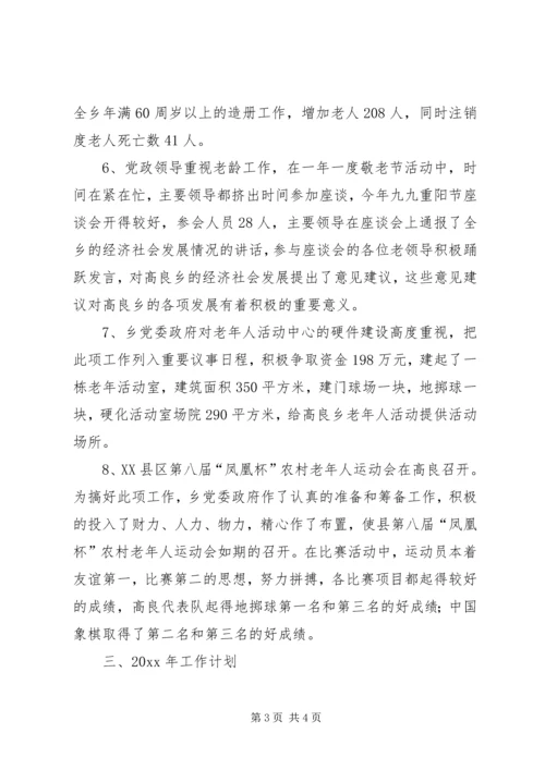 乡镇老龄工作总结及工作计划.docx
