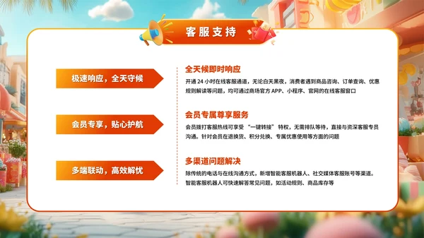 橙色系618商场百货大促嗨购专场PPT模板