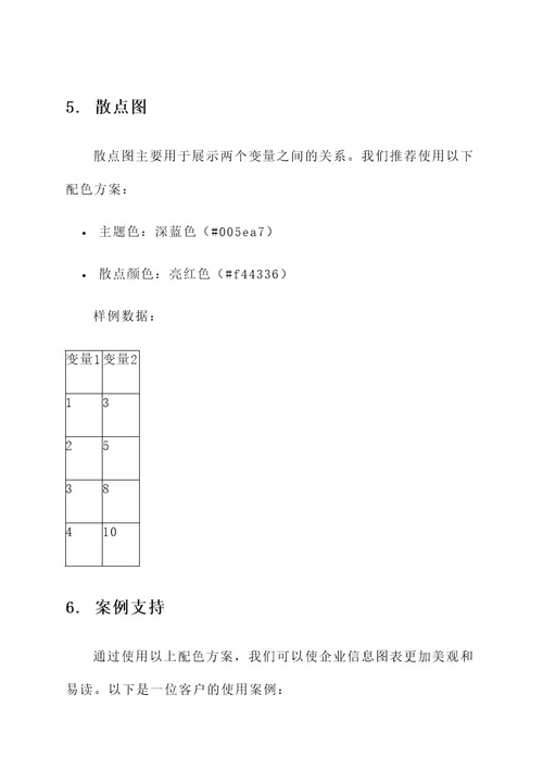 企业信息图表配色设计方案