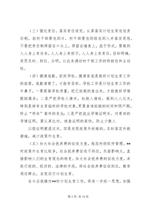 某镇某村计划生育整治情况.docx