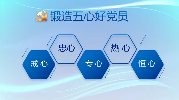 蓝色大气党建党支部工作专题PPT党课
