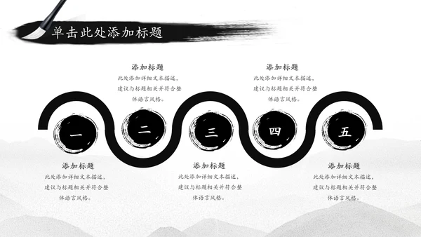 水墨中国风古筝文化PPT模板