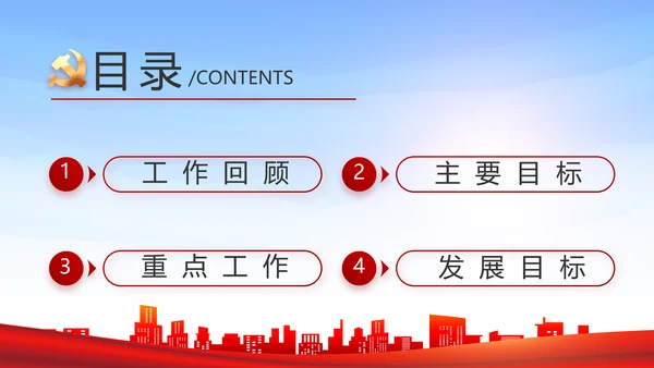 红色基层乡镇干部年终述职报告PPT
