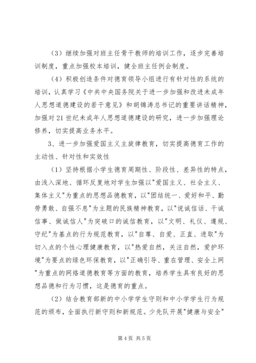 未成年人思想道德建设行动实施计划未成年思想道德.docx