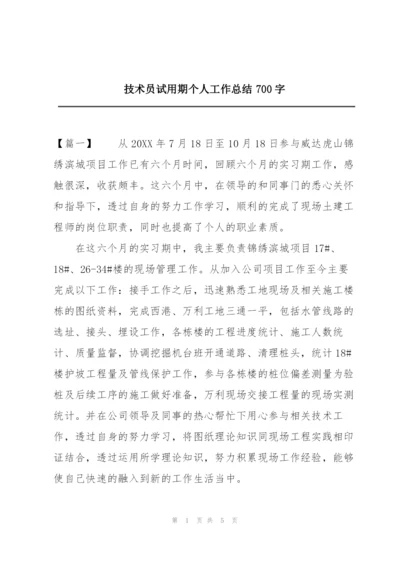 技术员试用期个人工作总结700字.docx